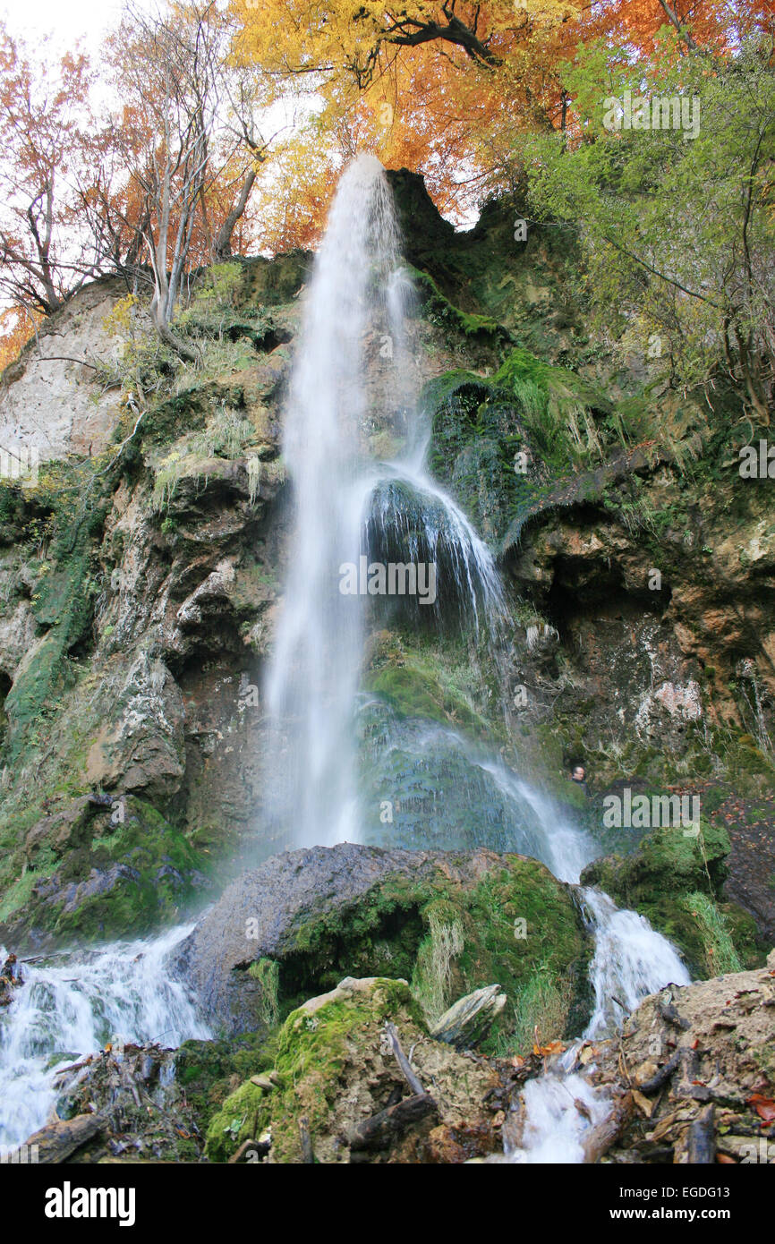 waterfall in Bad Urach - germany Stock Photo