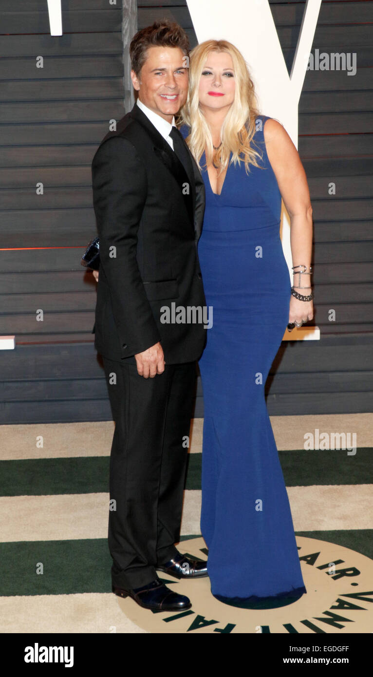 Actor Rob Lowe and wife Sheryl Berko attend the Vanity Fair Oscar Party