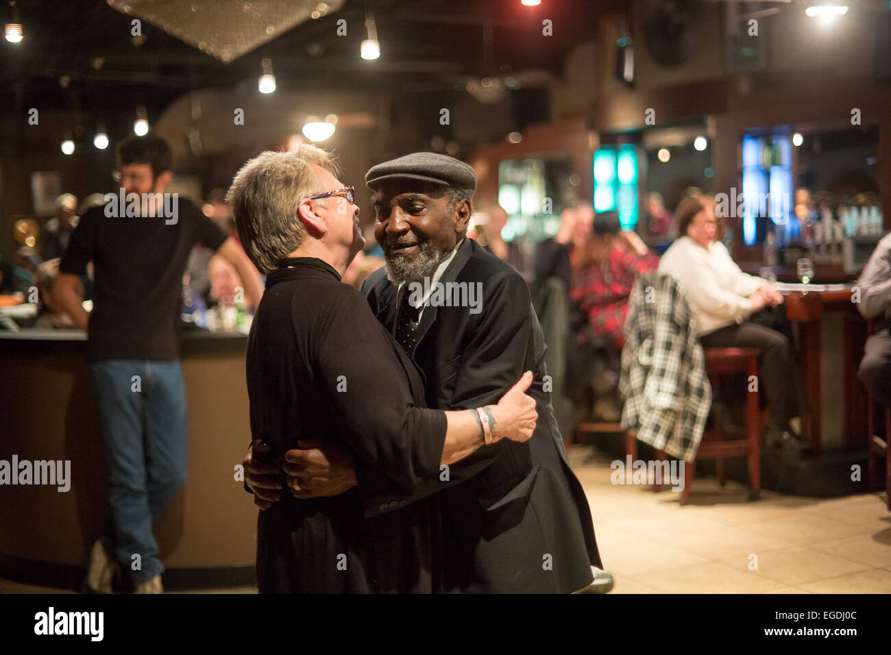 Detroit, Michigan - A benefit concert and party at Bert's Marketplace raises money to fight the eviction of a Motown musician. Stock Photo