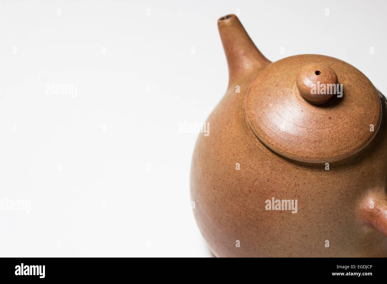 vintage Chinese clay teapot on white background Stock Photo Alamy