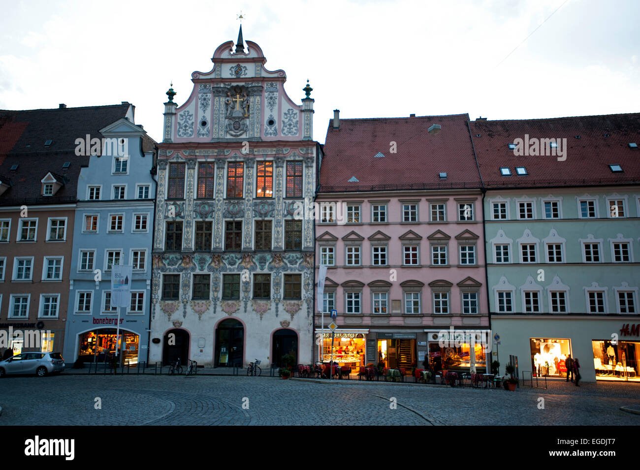 The historic centre of town, Landsberg am Lech, Upper Bavaria, Bavaria, Germany Stock Photo