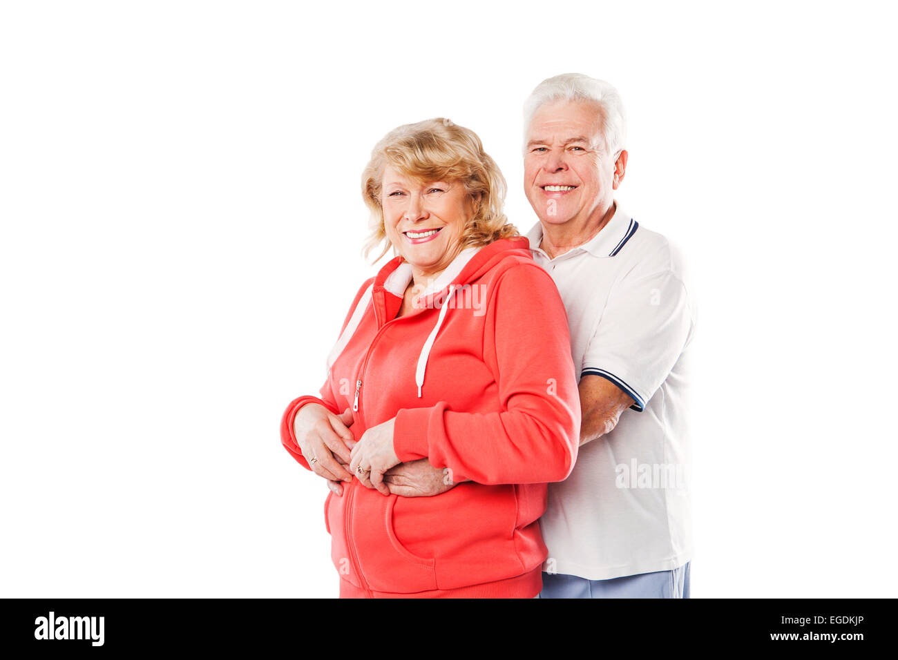 Senior couple portrait. Isolated on white background Stock Photo - Alamy