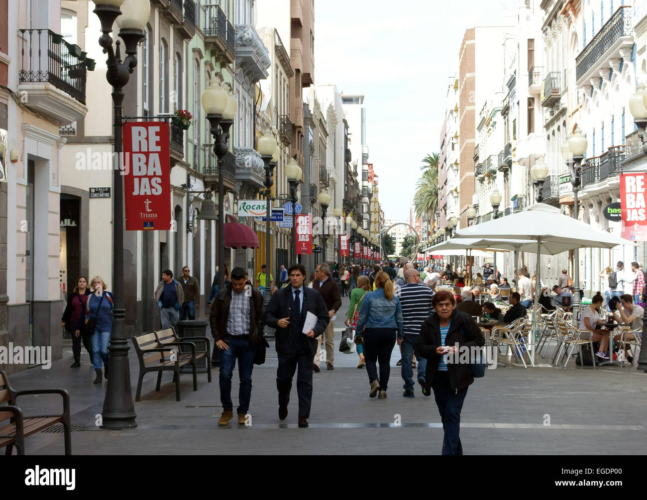 Calle Triana is main shopping street of Las Palmas de Canaria, Spain Stock  Photo - Alamy