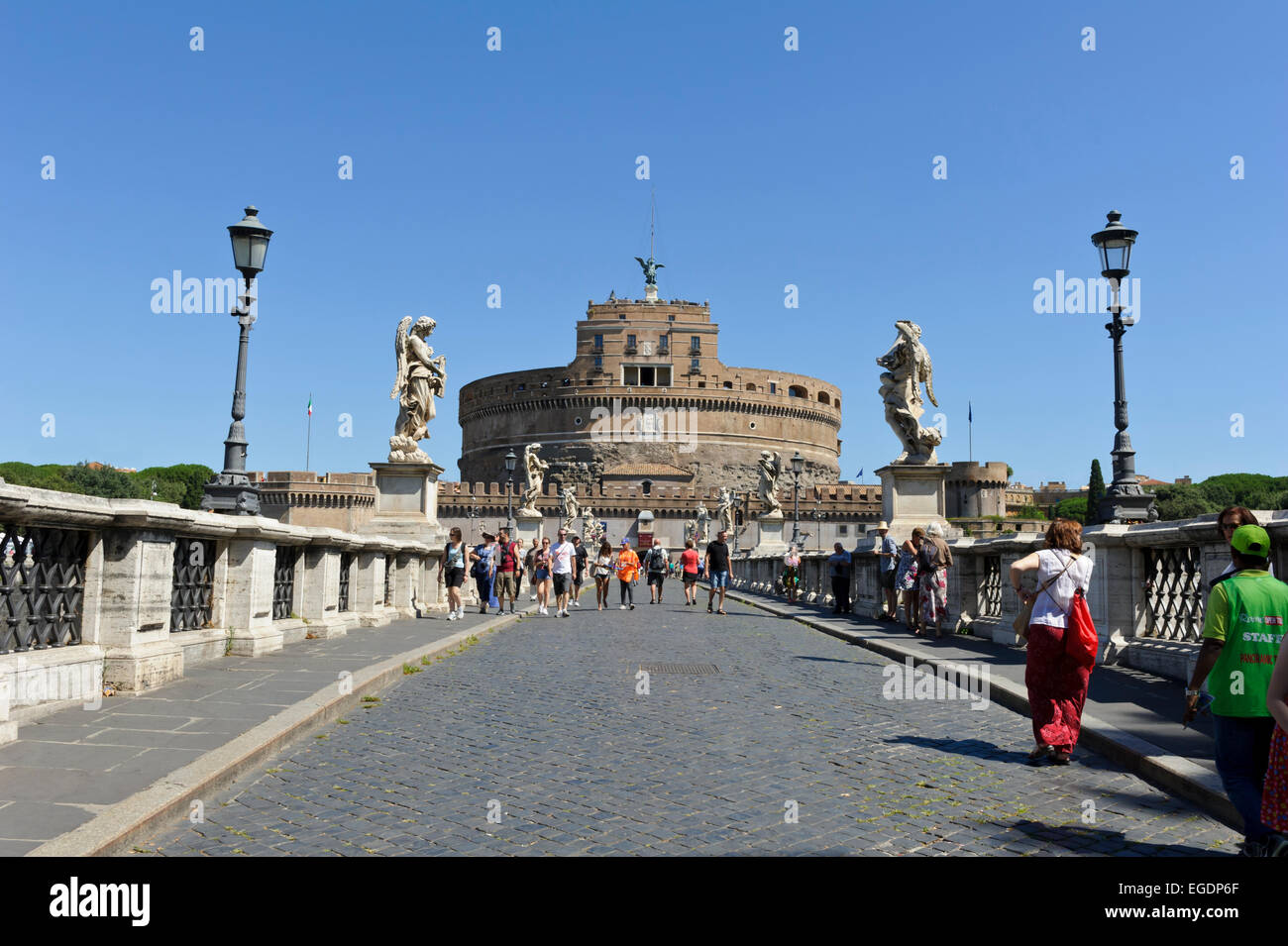 The old circular Tower of the historic Castel Sant's Angelo Museum ...