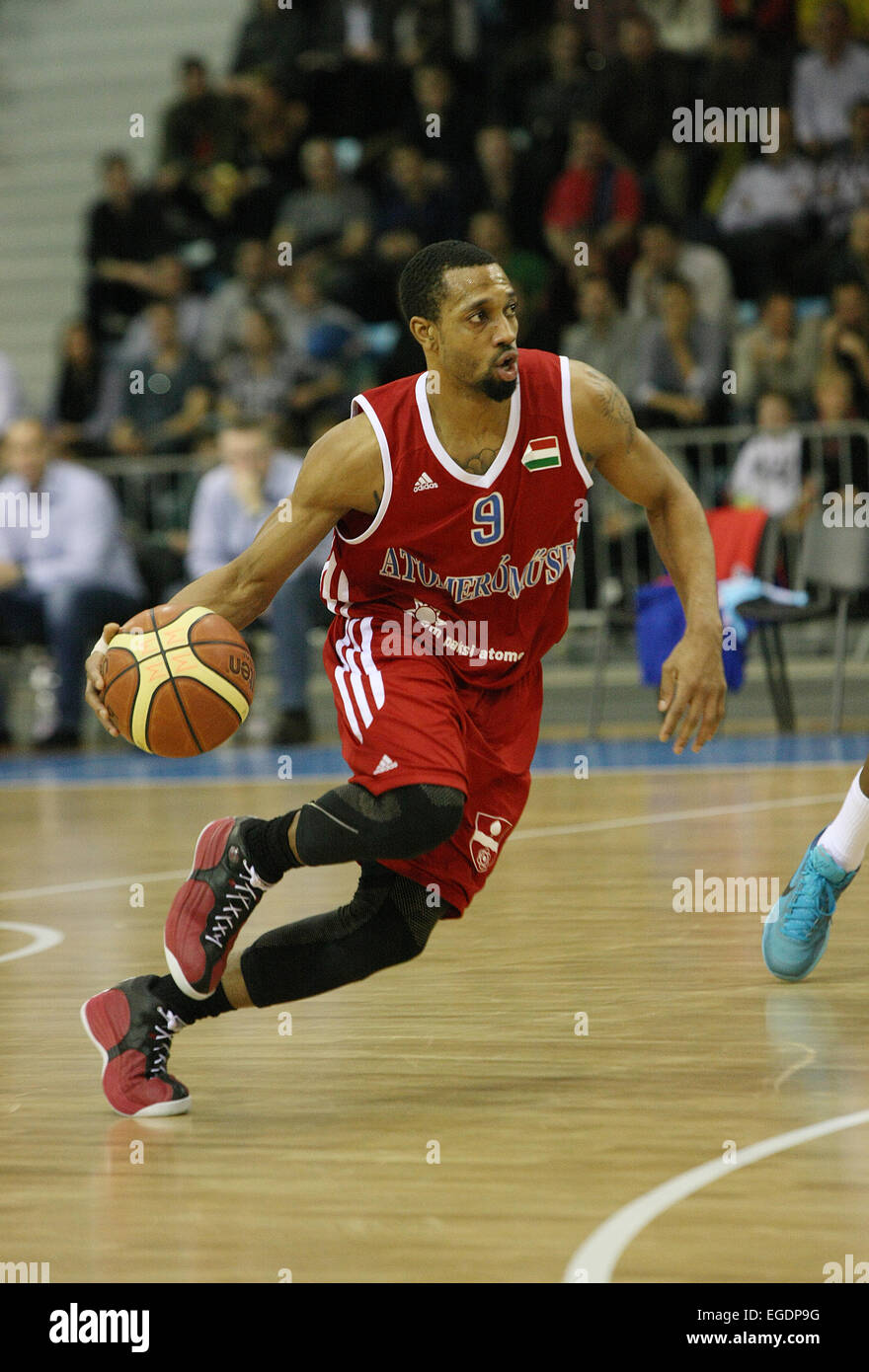 Szolnok-Paks Hungarian Basketball Cup 2015 Semi Final Game Stock Photo -  Alamy