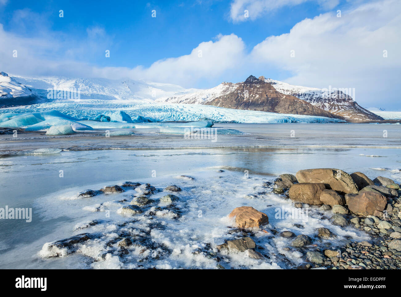 Fjallsarlon iceberg lagoon Iceland Europe Stock Photo