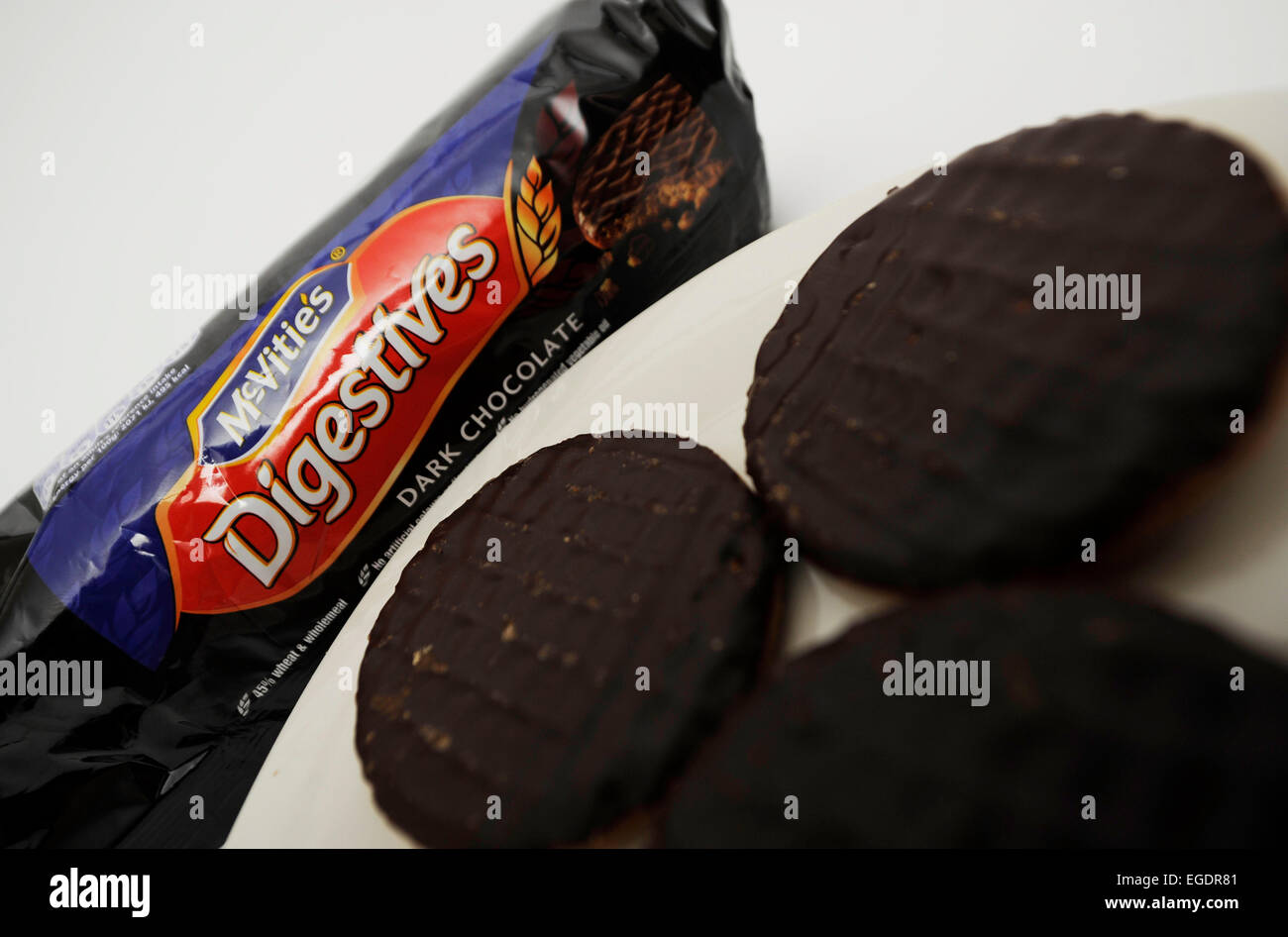 Biscuits chocolate digestive digestives hires stock photography and