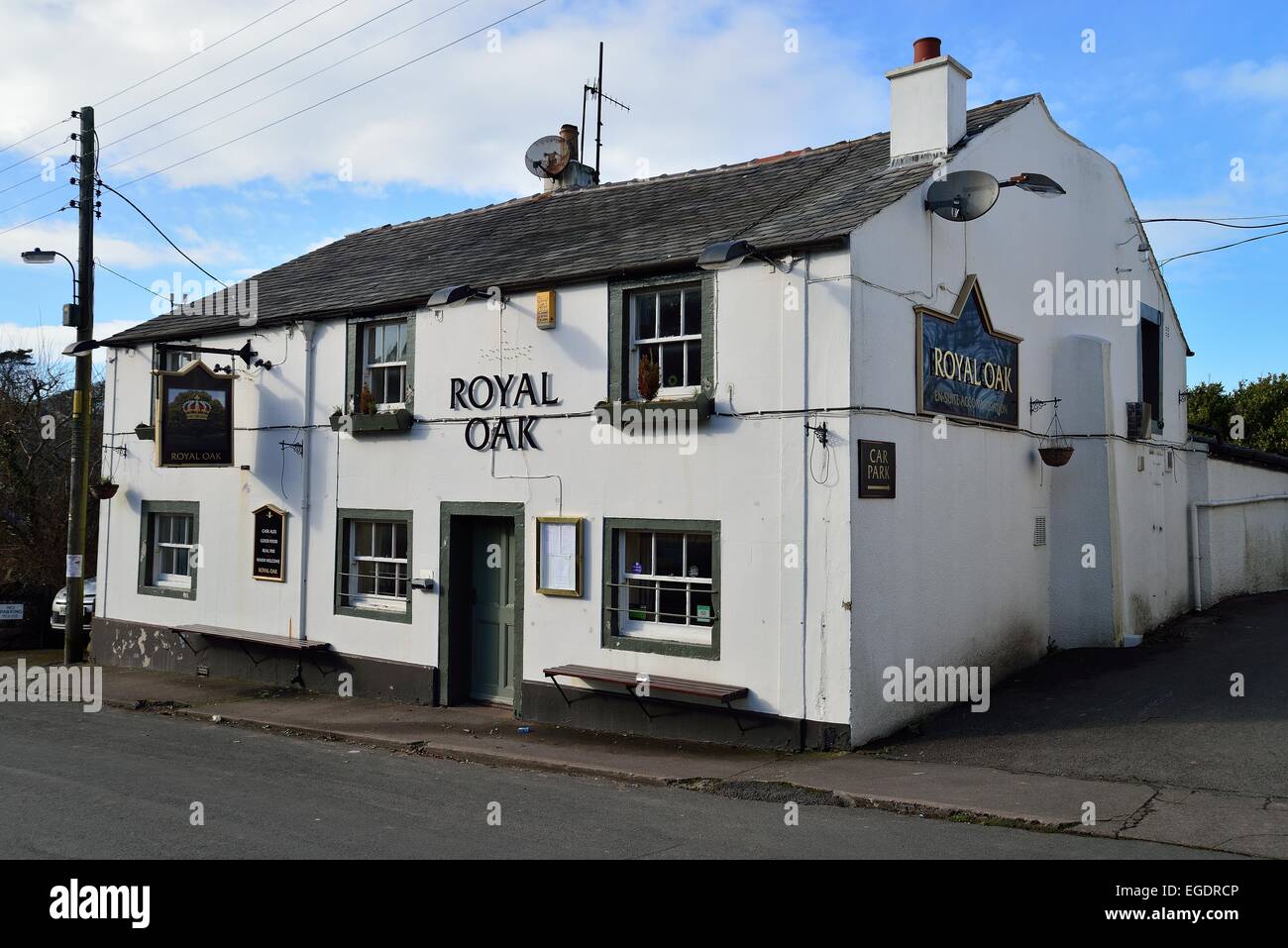 the royal oak pub in beckermet west cumbria england uk Stock Photo