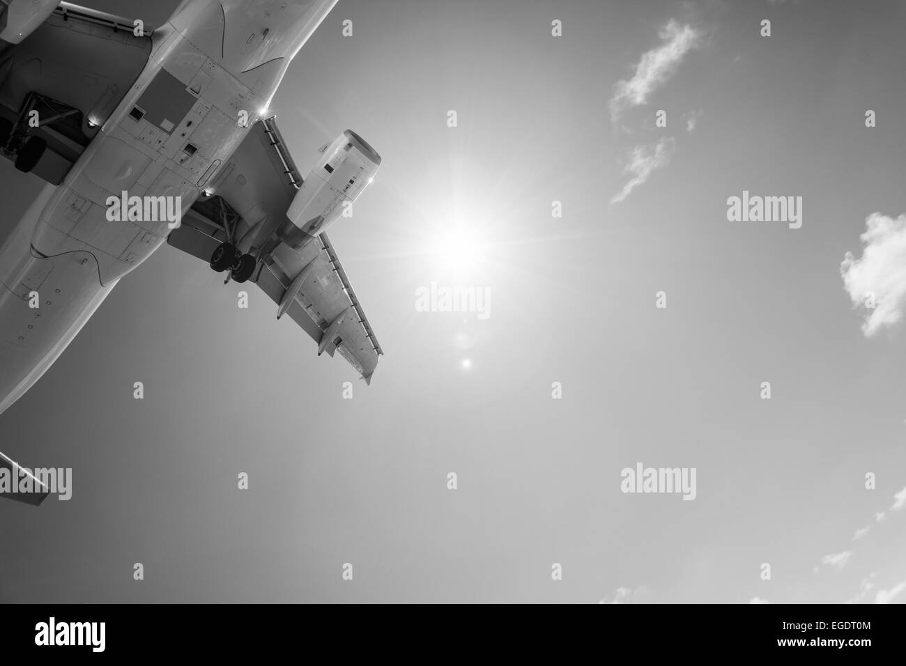 airplane watching at the cook islands jet blast area Stock Photo