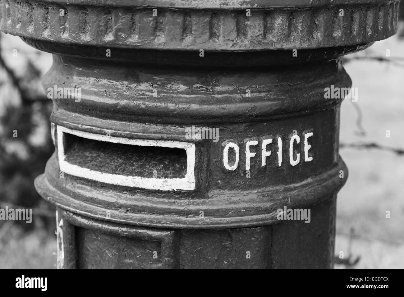 a retro UK postbox Stock Photo