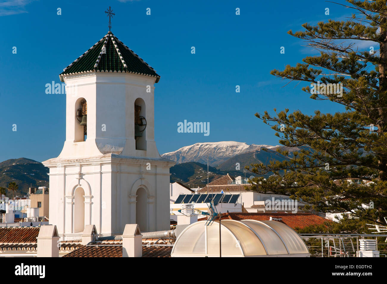 El Salvador church, Nerja, Malaga province, Region of Andalusia, Spain, Europe Stock Photo