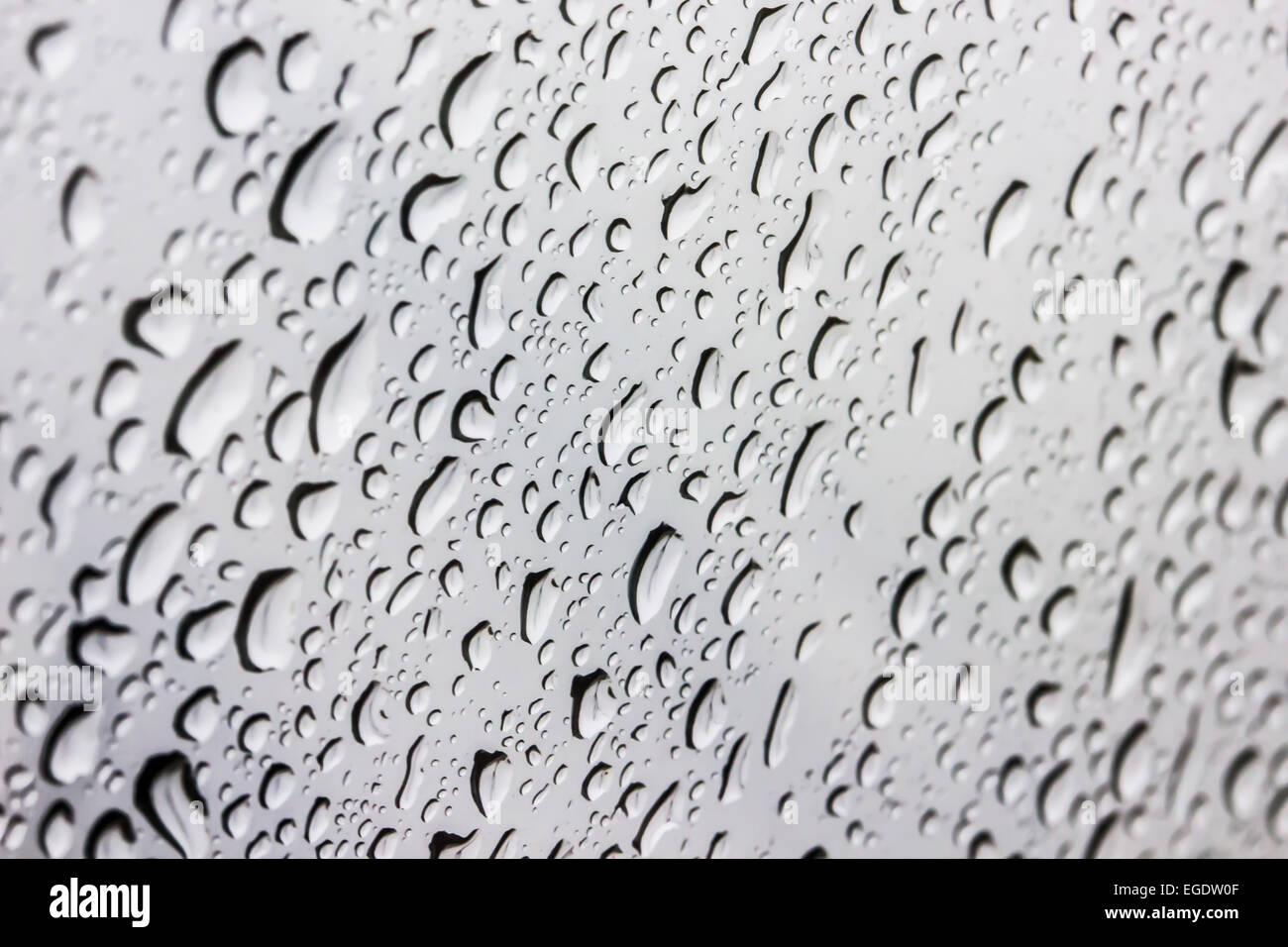 water drops on the car window abstract background Stock Photo