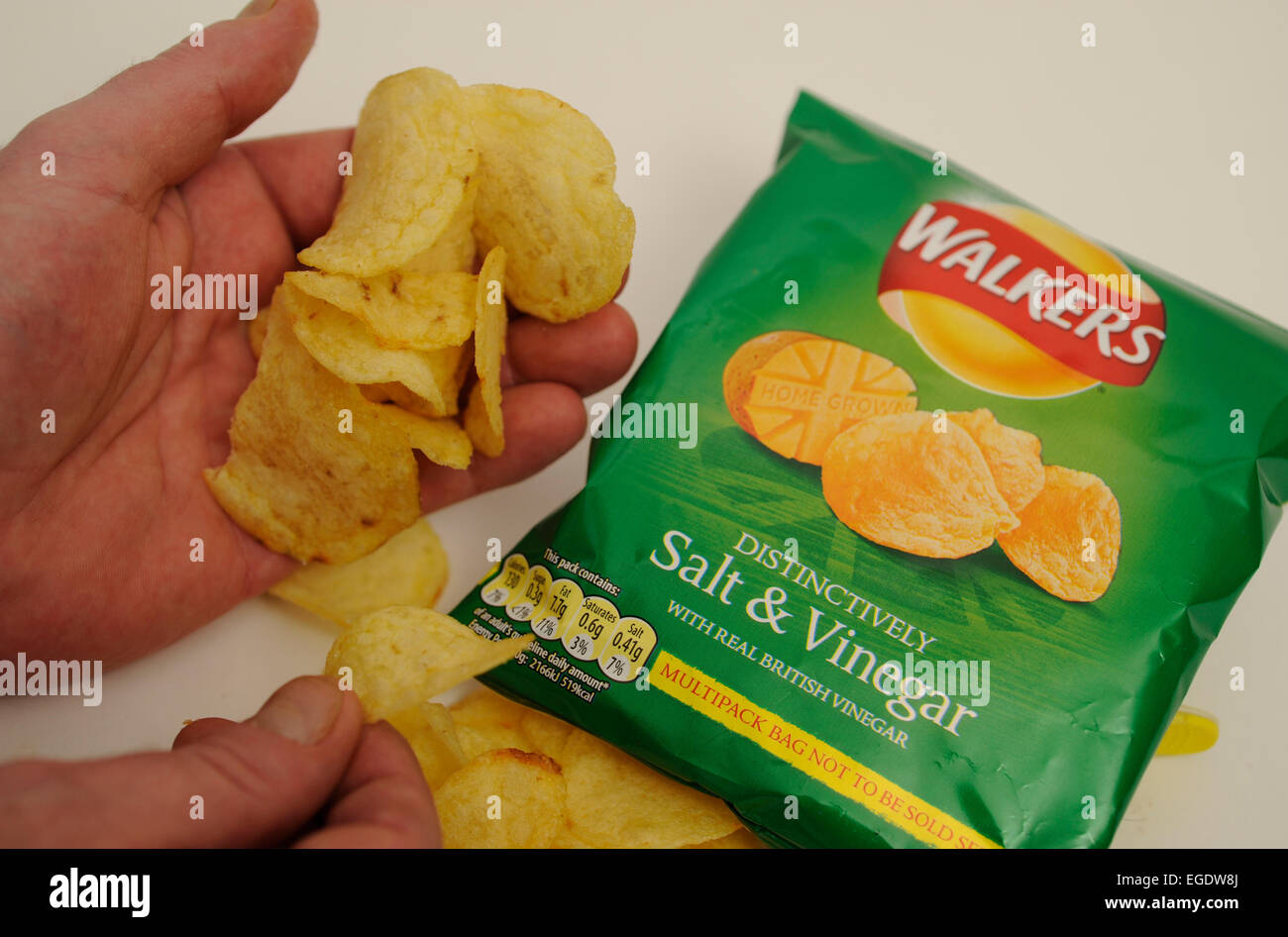 Walkers Salt Vinegar Crisps Stock Photo