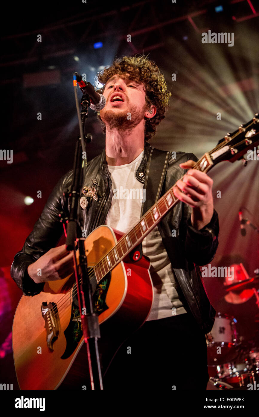 Milan, Italy. 22nd February, 2015. The British indie rock band KOOKS performs live at music club Fabrique to presents the new album 'Listen' Credit:  Rodolfo Sassano/Alamy Live News Stock Photo