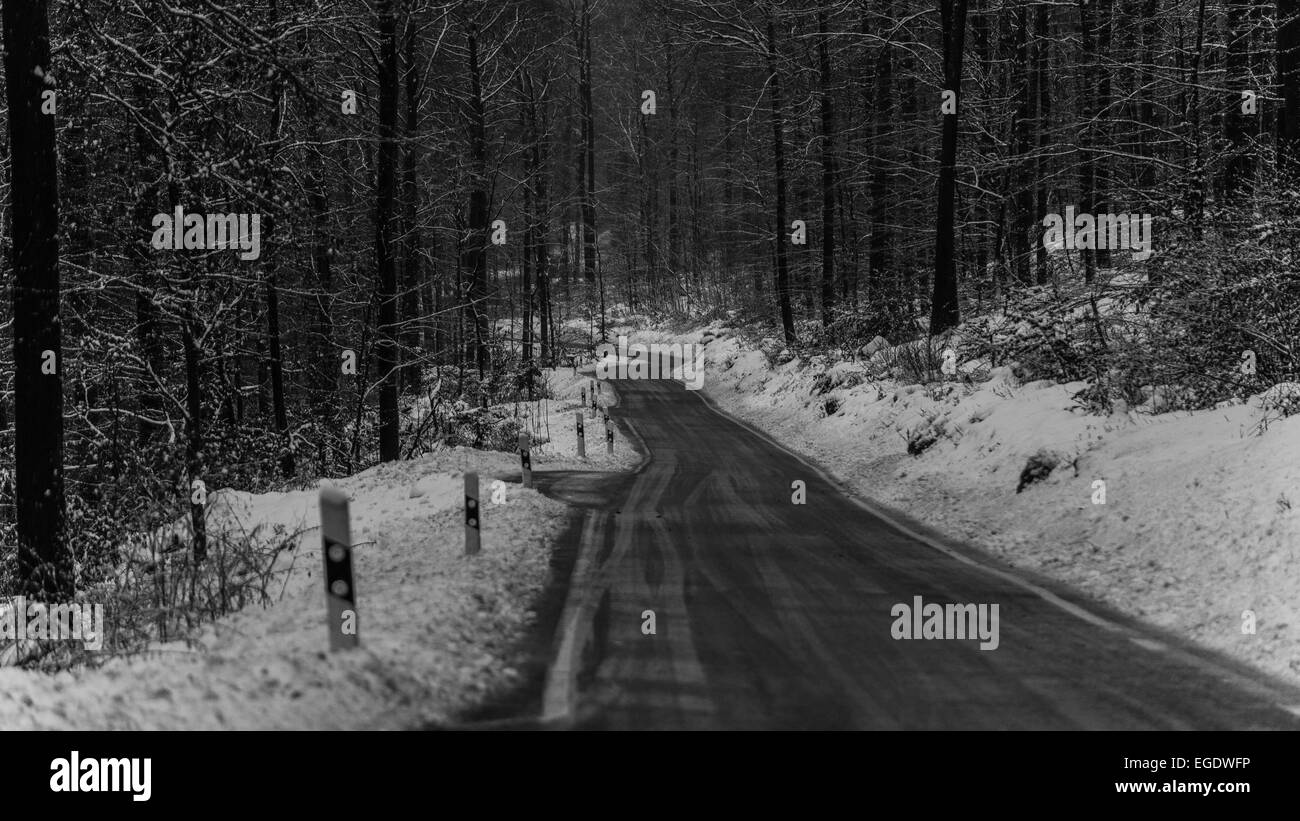 Snow and fog in Heidelberg Stock Photo Alamy