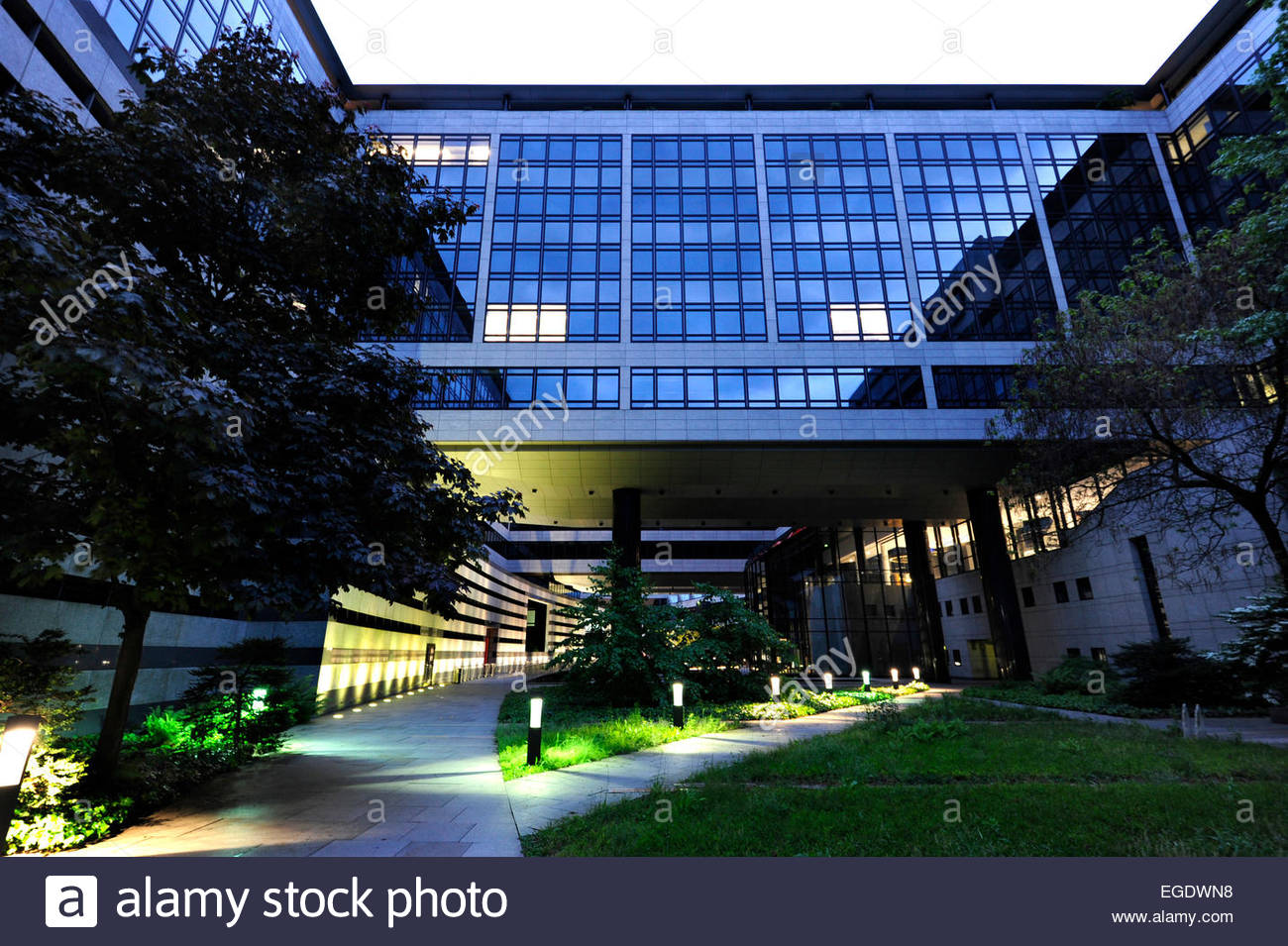 Public courtyard, office building of the state bank LBBW, Stuttgart