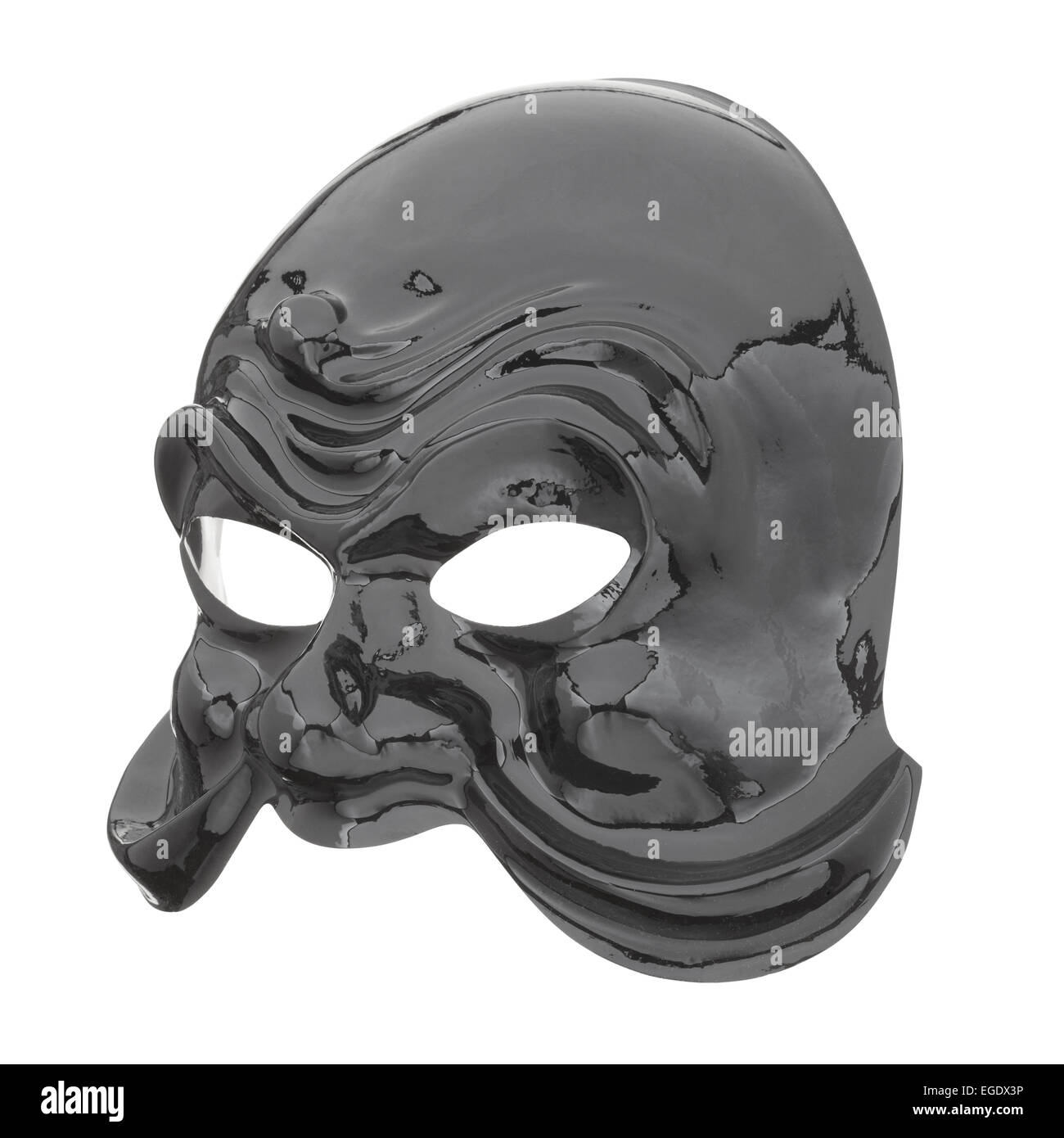 Carnival glossy black mask Stock Photo