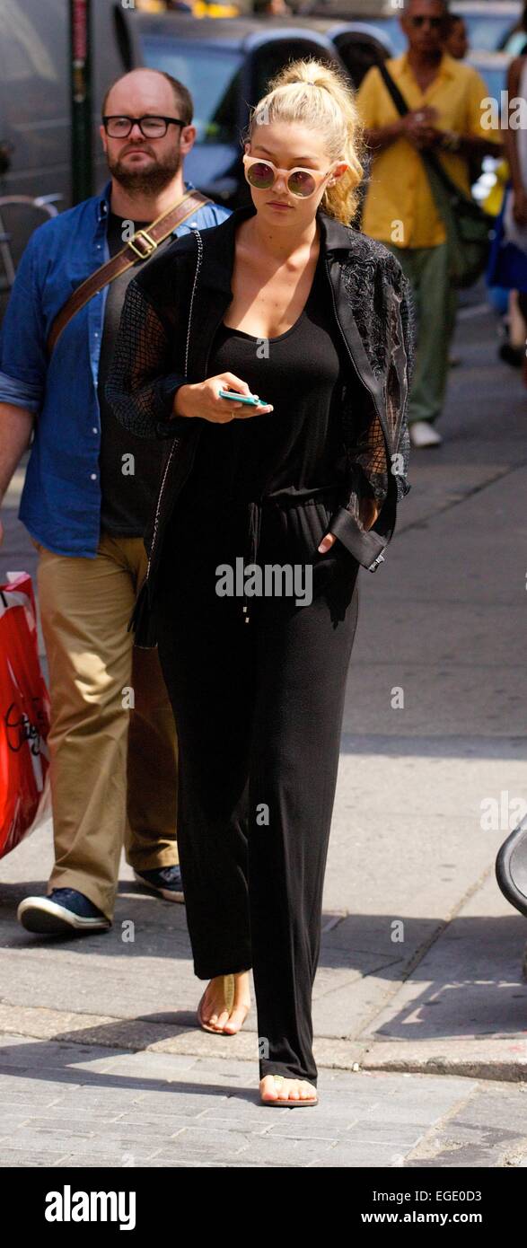 Gigi Hadid leaving The Mercer Kitchen in SoHo Featuring: Gigi Hadid