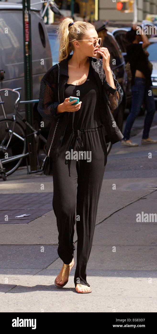 Gigi Hadid leaving The Mercer Kitchen in SoHo Featuring: Gigi Hadid