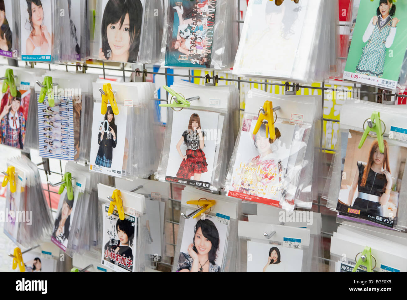 Model photographs on sale, Akiharbara, Tokyo, Japan Stock Photo
