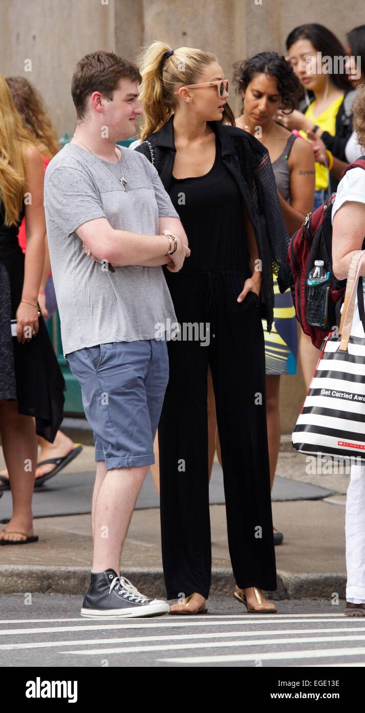 Gigi Hadid leaving The Mercer Kitchen in SoHo Featuring: Gigi Hadid