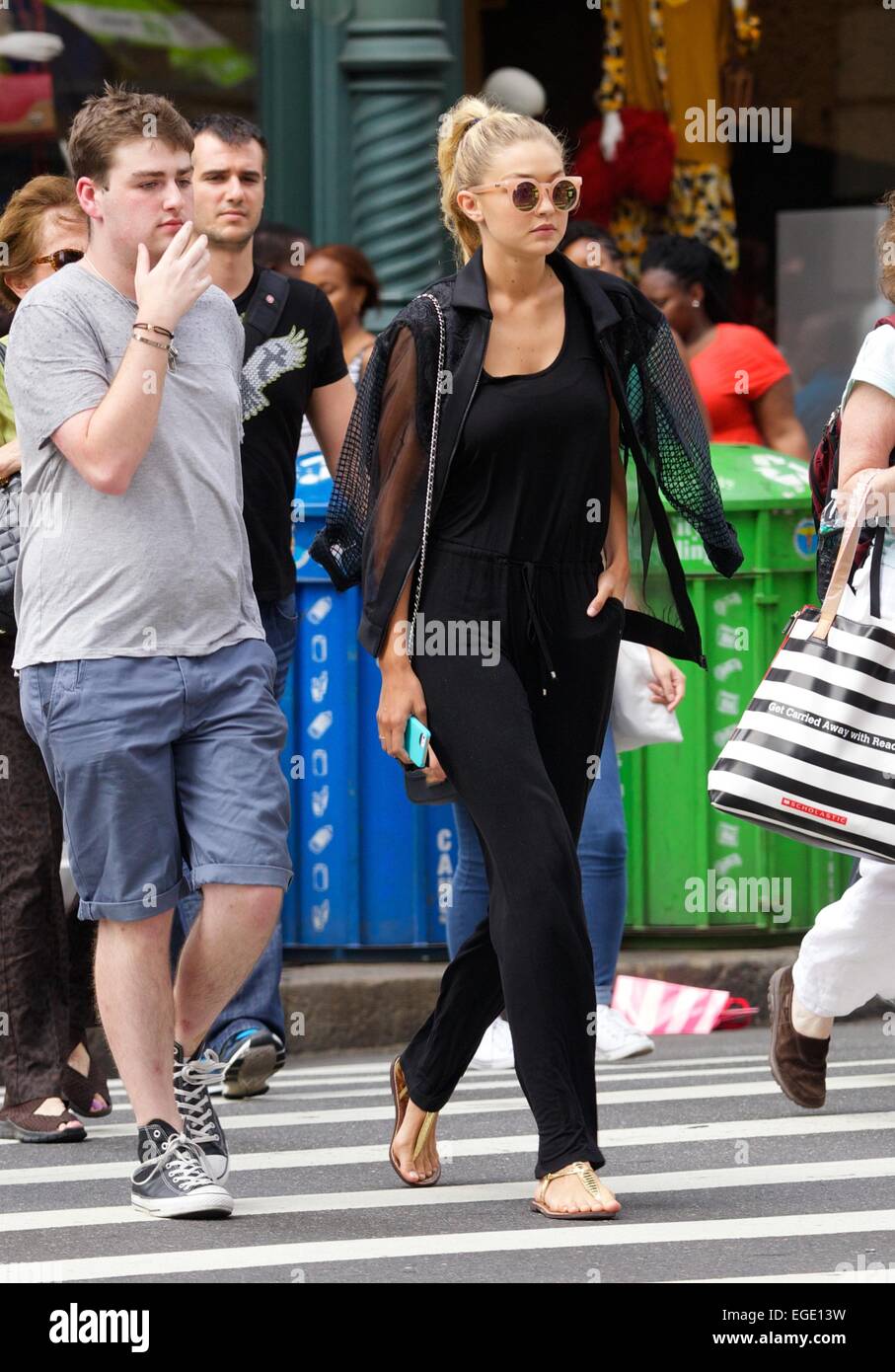Gigi Hadid leaving The Mercer Kitchen in SoHo Featuring: Gigi Hadid