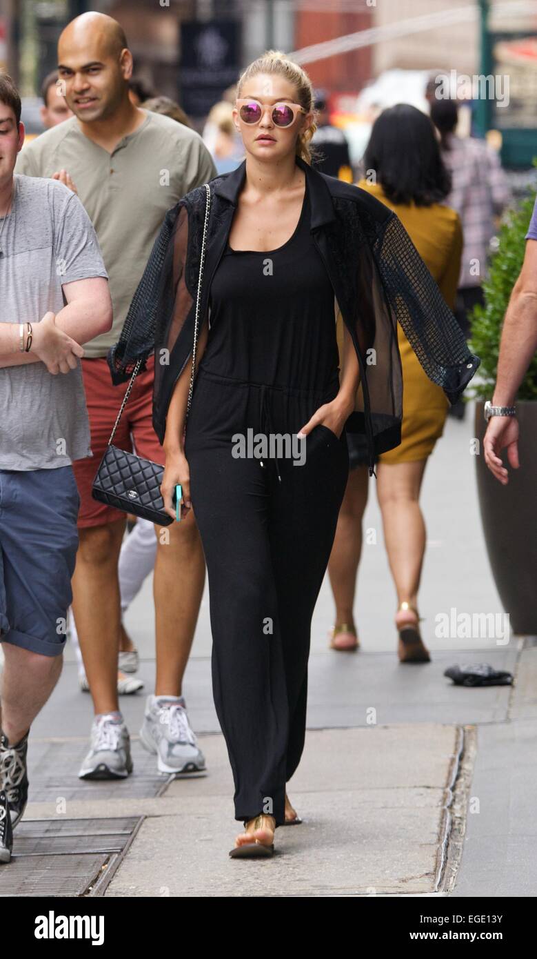 Gigi Hadid leaving The Mercer Kitchen in SoHo Featuring: Gigi Hadid