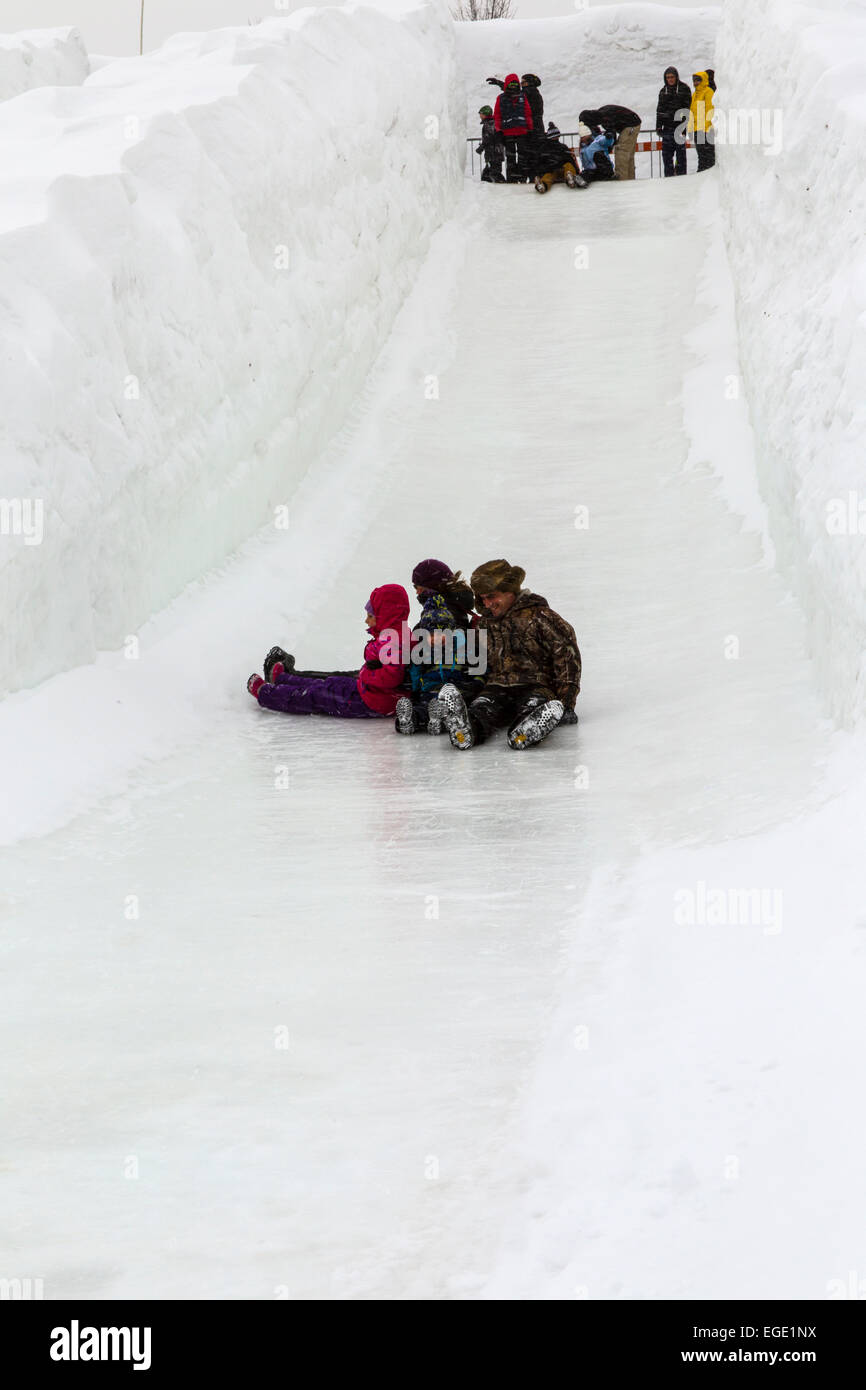 Winterlude Festival. Snowflake Kingdom Jacques Cartier Park Gatineau