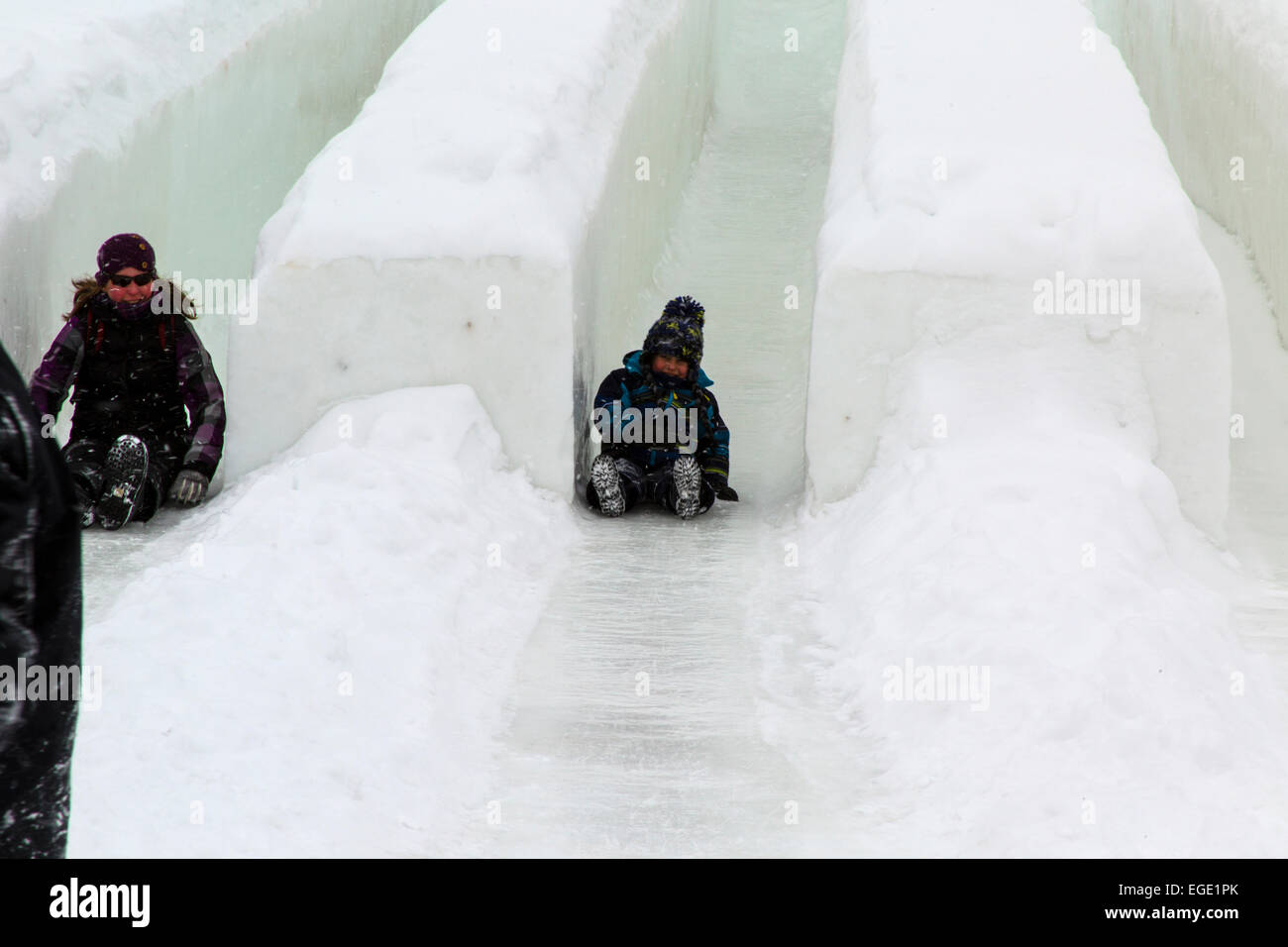 Winterlude Festival. Snowflake Kingdom Jacques Cartier Park Gatineau