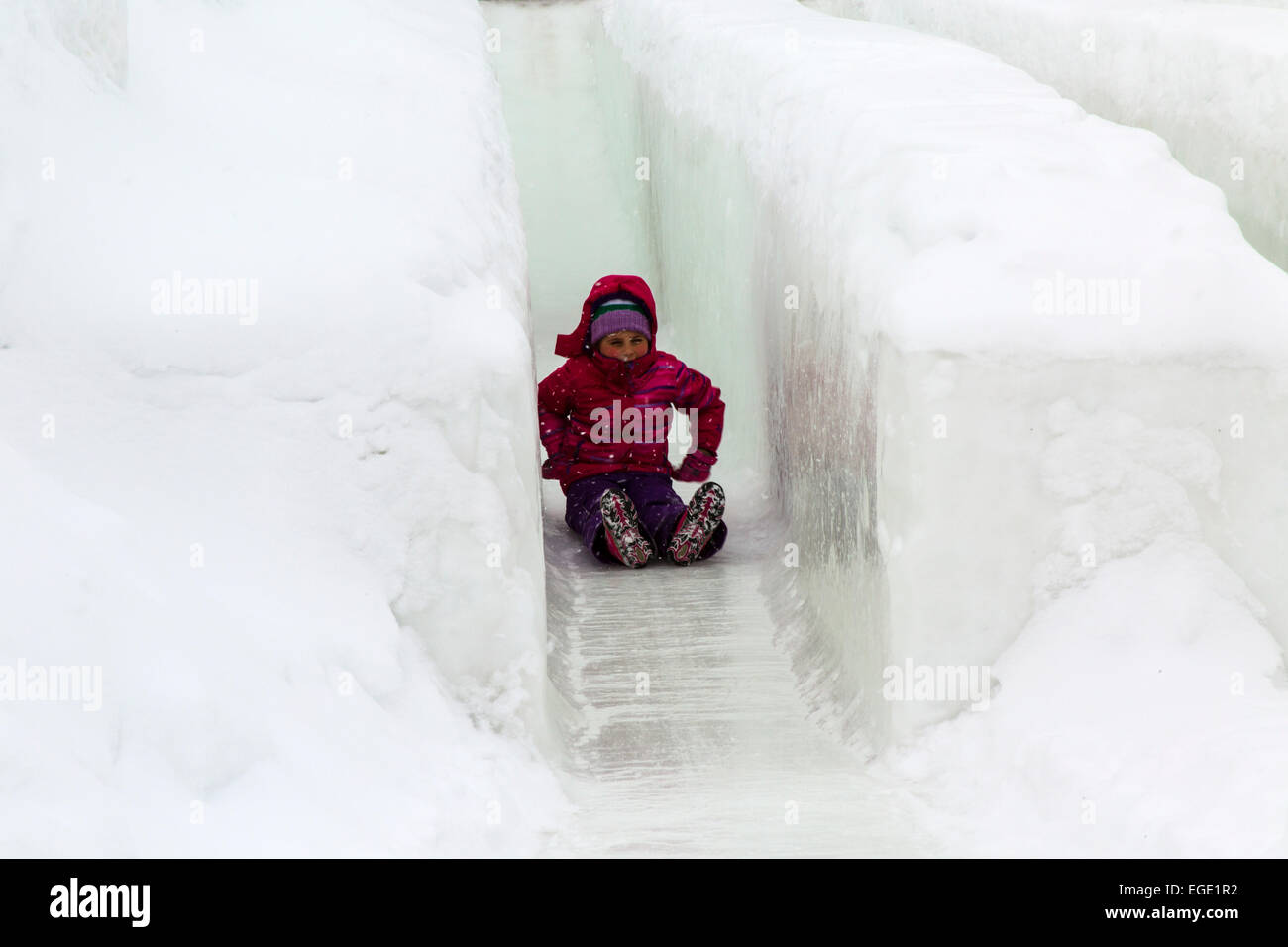 Winterlude Festival. Snowflake Kingdom Jacques Cartier Park Gatineau