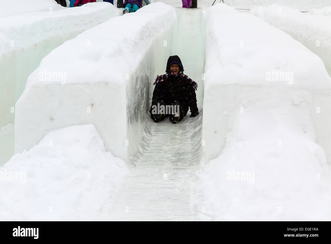 Winterlude Festival. Snowflake Kingdom Jacques Cartier Park Gatineau