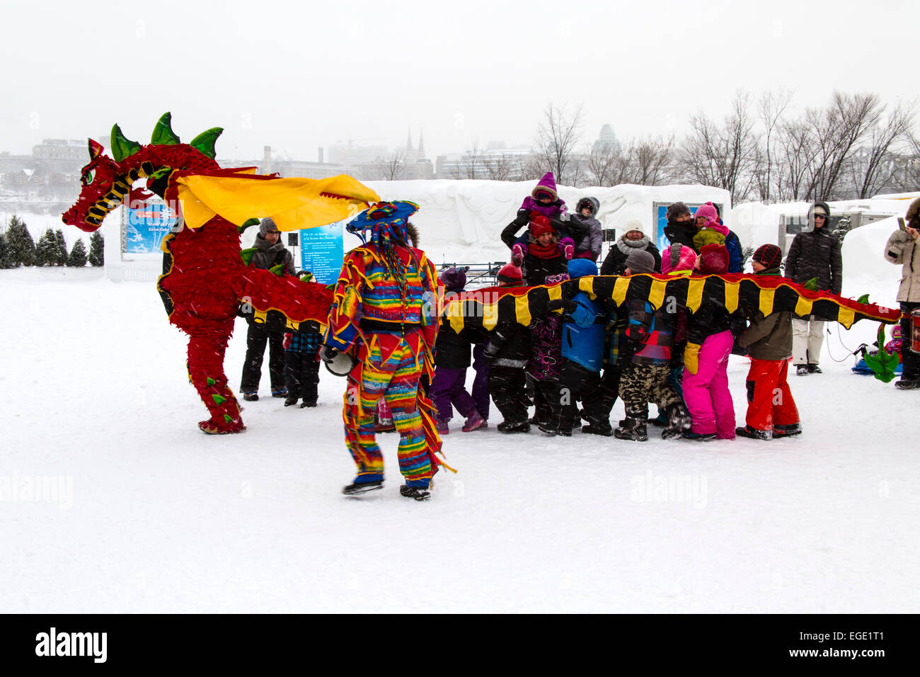 Winterlude Festival. Snowflake Kingdom Jacques Cartier Park Gatineau