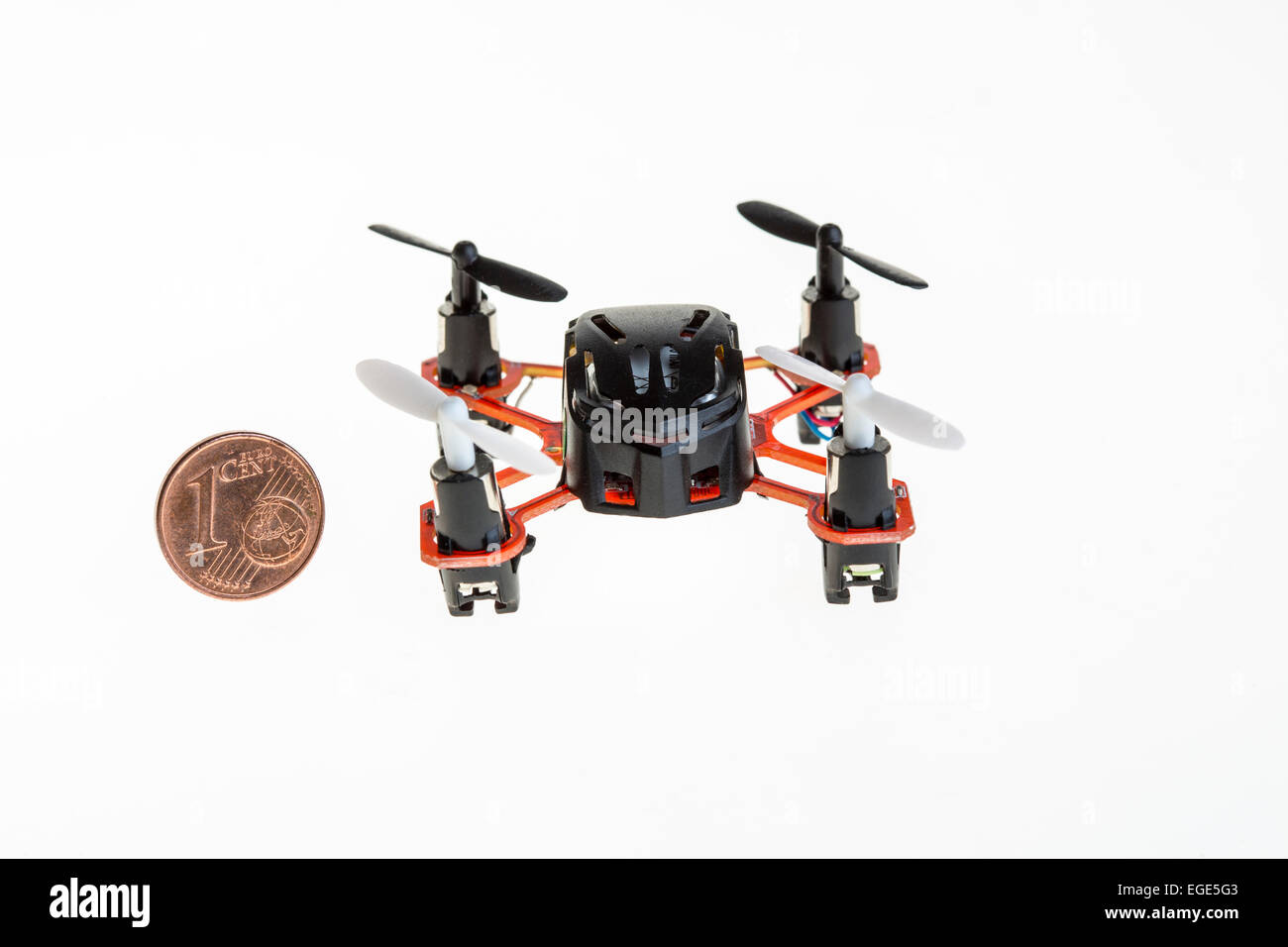 Little toy drone, just a few centimeter large, remote controlled, electric  engines, powered by rechargeable battery's Stock Photo - Alamy
