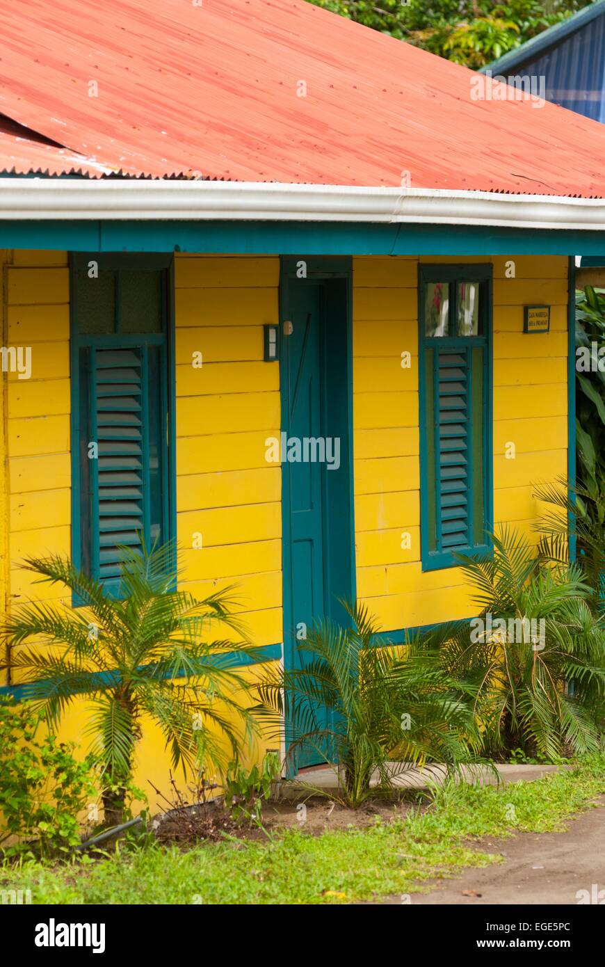 Costa Rica. National park of Tortuguero, Tortuguero village, bed and breakfast Casa Marbella Stock Photo