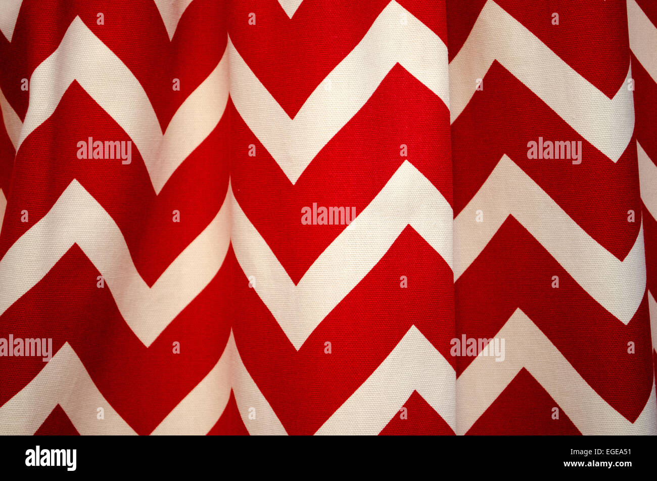 Red Zig Zag Curtains Stock Photo 78991277 Alamy