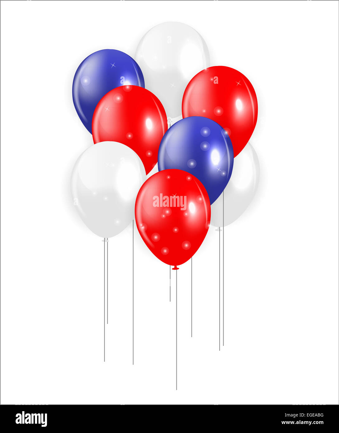 Set of Colored Balloons, Vector Illustration Stock Photo - Alamy