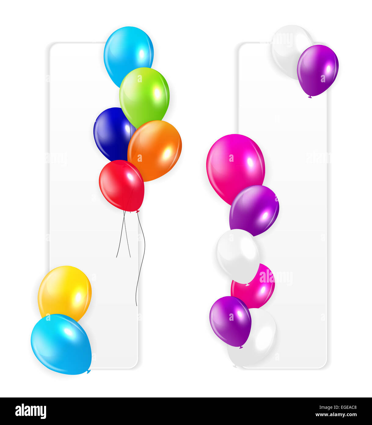 Set of Colored Balloons, Vector Illustration Stock Photo - Alamy