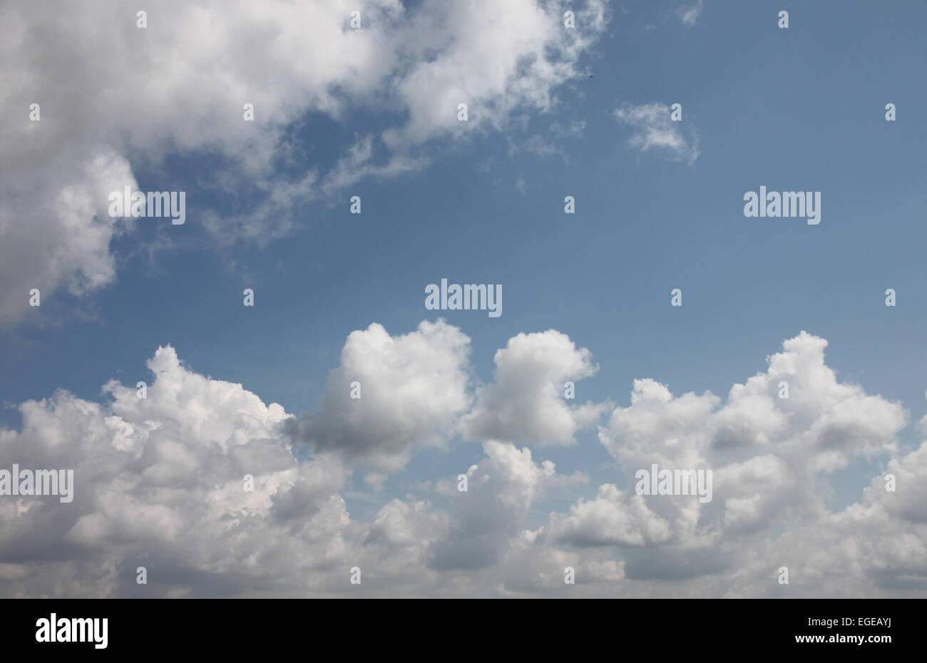Clouds on the blue sky in the daytime. Stock Photo