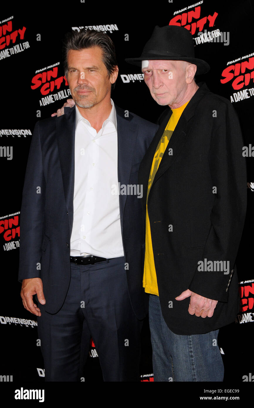Screening of 'Sin City: A Dame to Kill For' at Crosby Street Hotel - Arrivals Featuring: Josh Brolin,Frank Miller Where: New York City, New York, United States When: 21 Aug 2014 Stock Photo