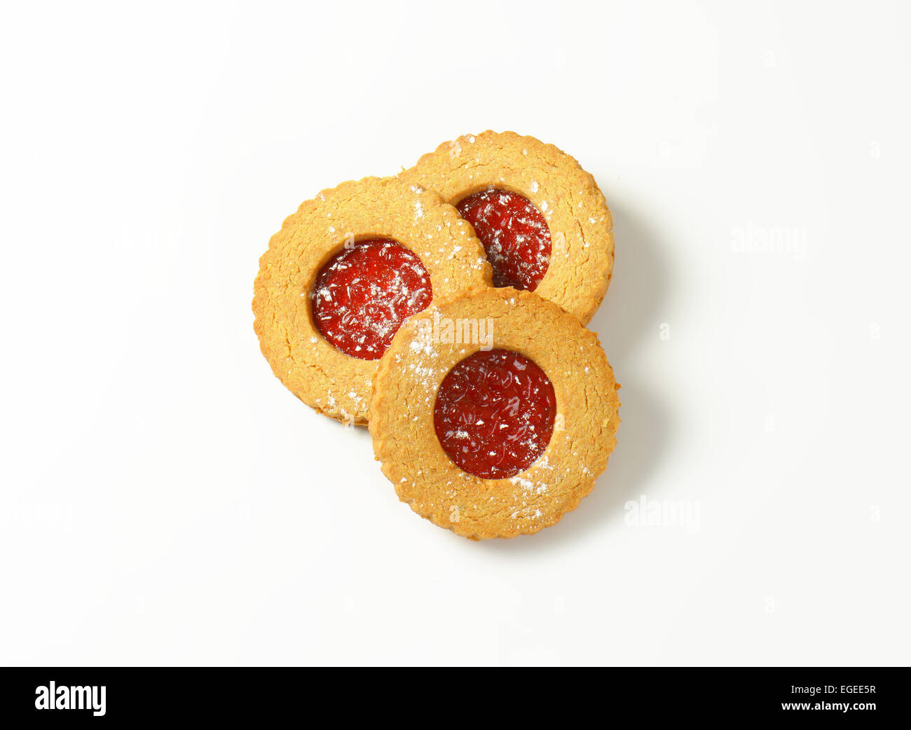 Shortbread cookies filled with red currant preserve called Linzer Eyes ...