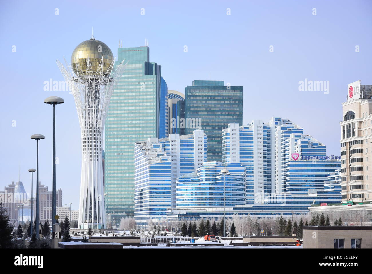 A view in Astana, Kazakhstan, in winter Stock Photo