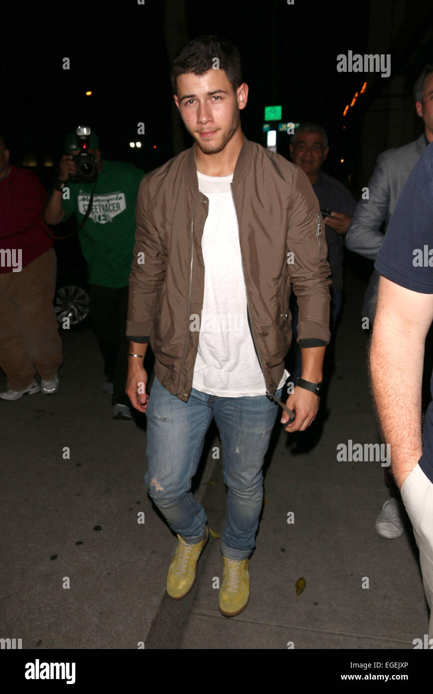 Nick Jonas leaving Craig's Restaurant in West Hollywood Featuring: Nick  Jonas Where: Los Angeles, California, United States When: 21 Aug 2014 Stock  Photo - Alamy