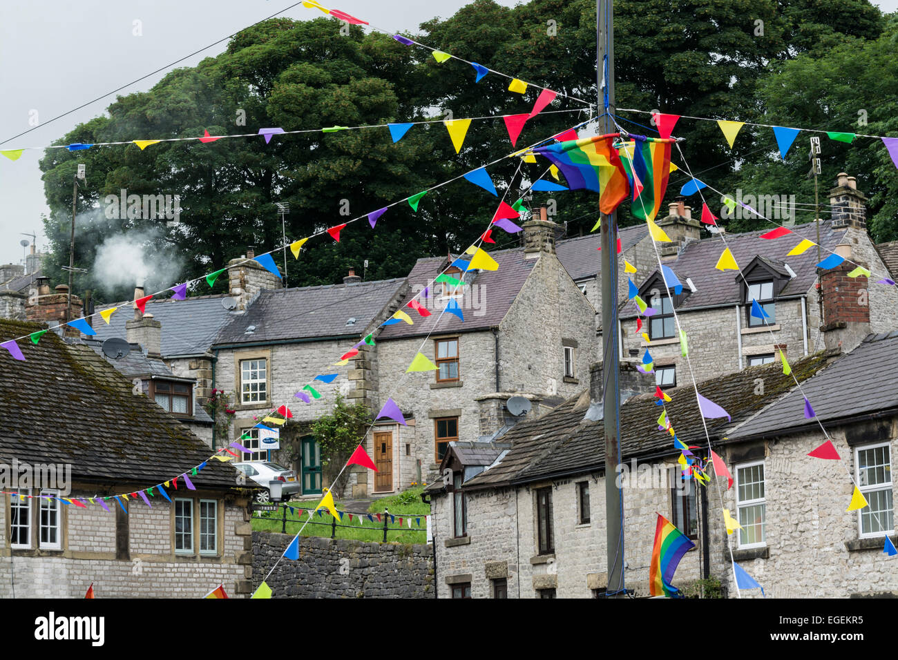 Summer carnival held in Tideswell in the Peak District Derbyshire England Stock Photo