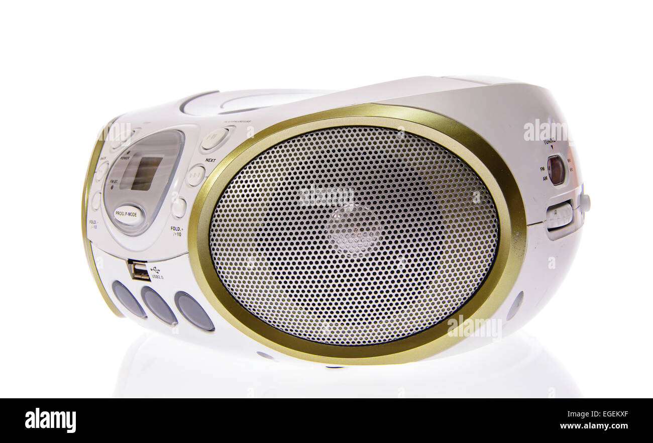Portable MP3, CD, DVD Audio. Isolated Stock Photo - Alamy