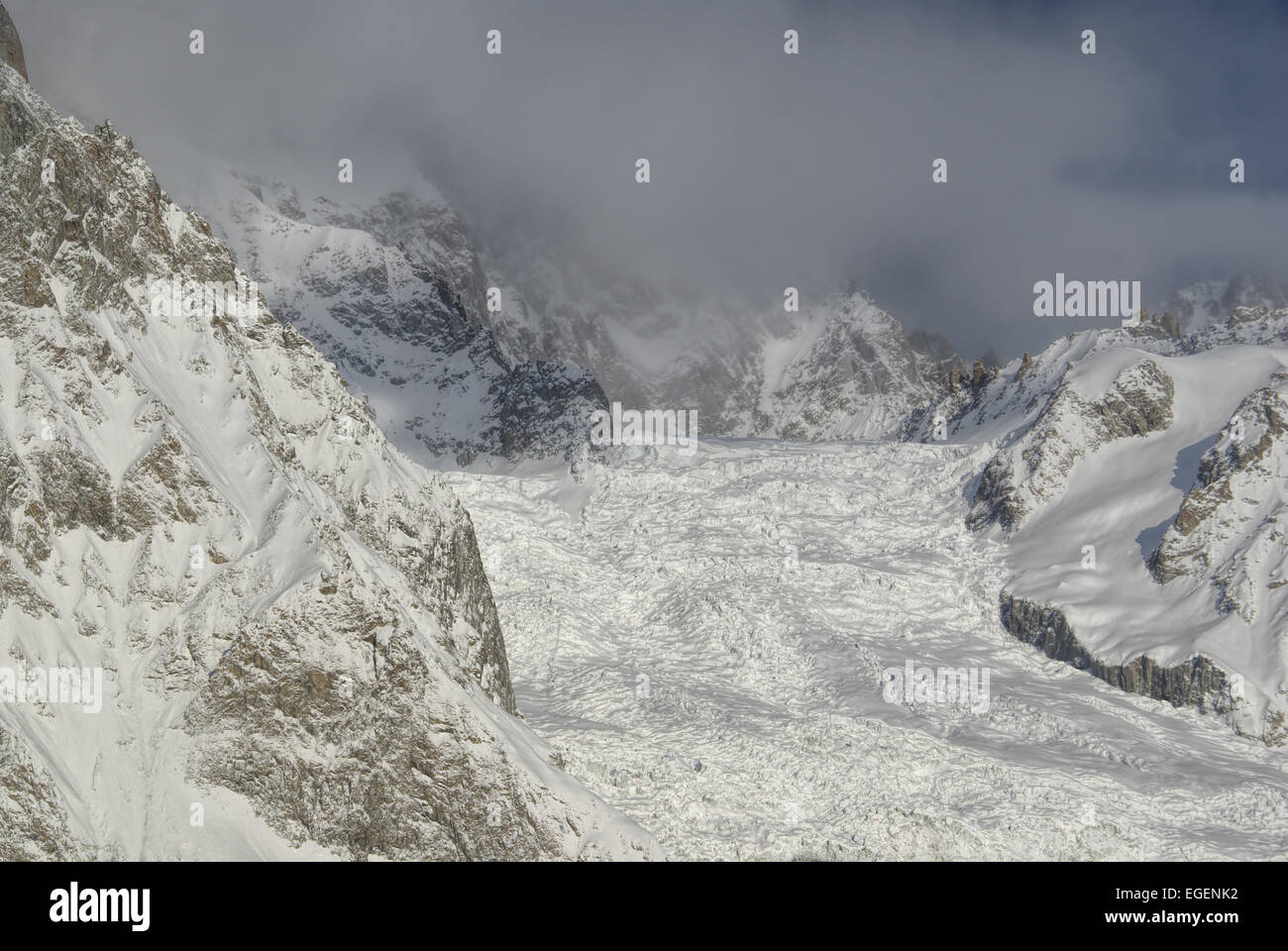 Panoramic view of ragged Mt Blanc wall during winter Stock Photo - Alamy