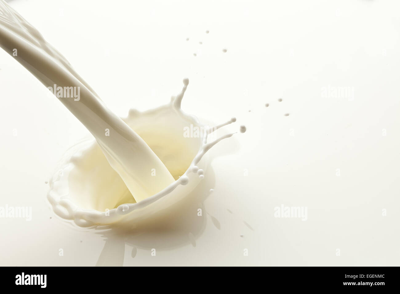 Splash of milk photo. Closeup. Stock Photo