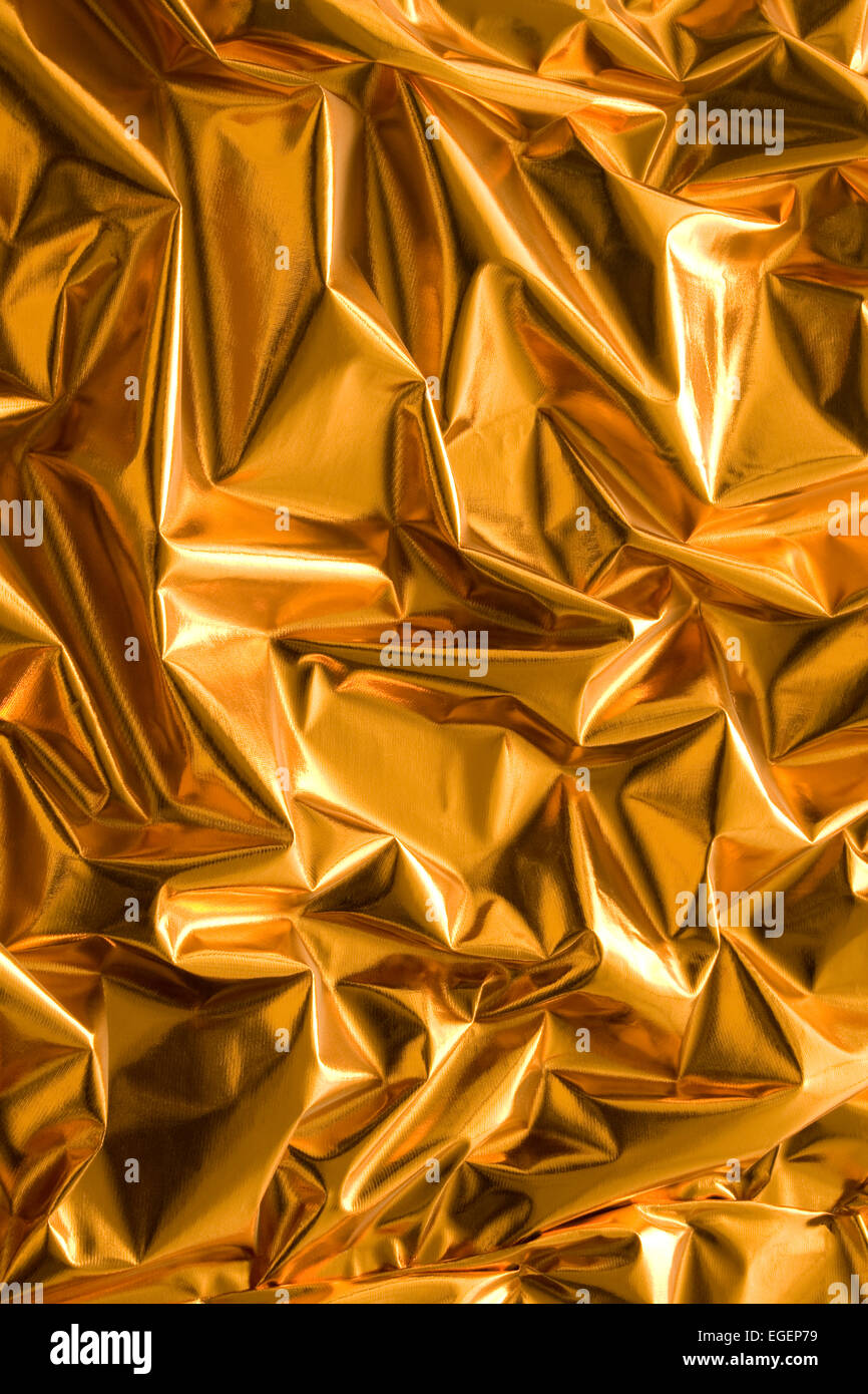 Crinkled Metallic Paper - Gold