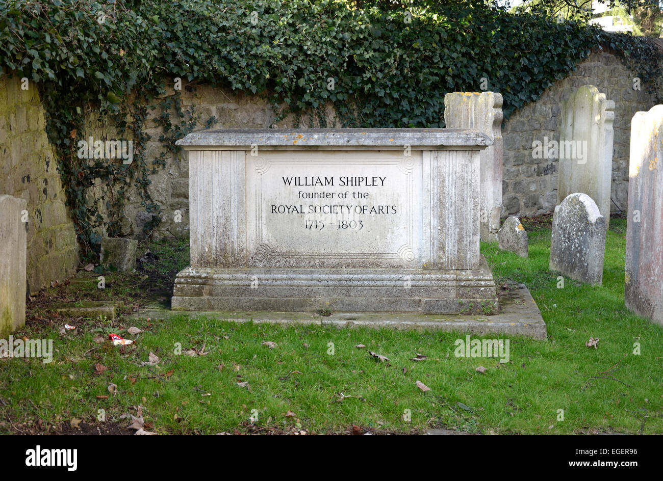 Maidstone, Kent, England, UK. All Saints Church churchyard; Grave of