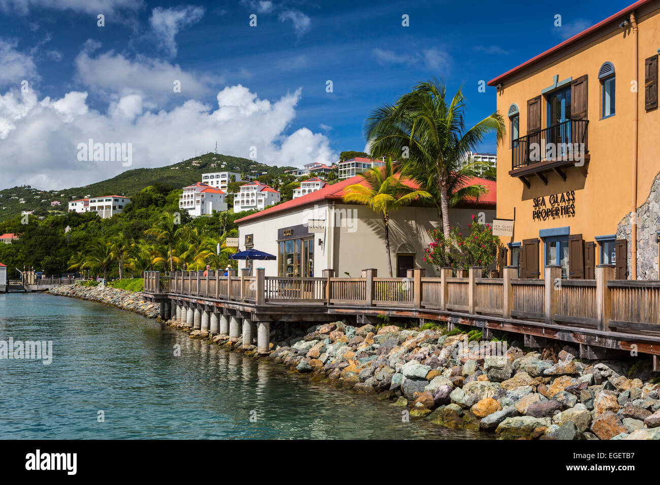 Shops and stores near the Havensight Mall in Charlotte Amalie, St