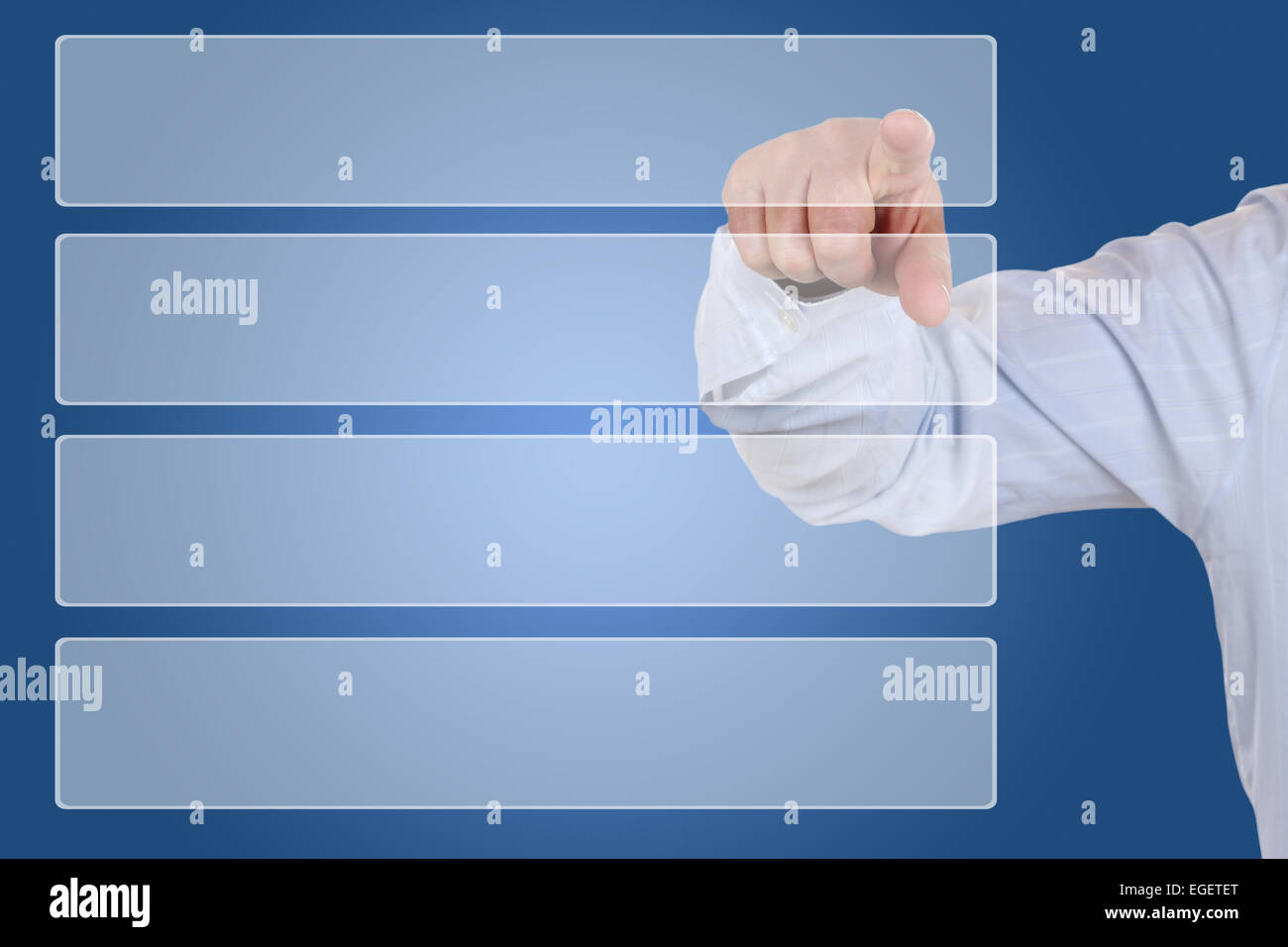 Businessman showing choice for business, organization, concept Stock Photo